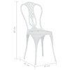 Bistrosett 3 deler støpt aluminium hvit