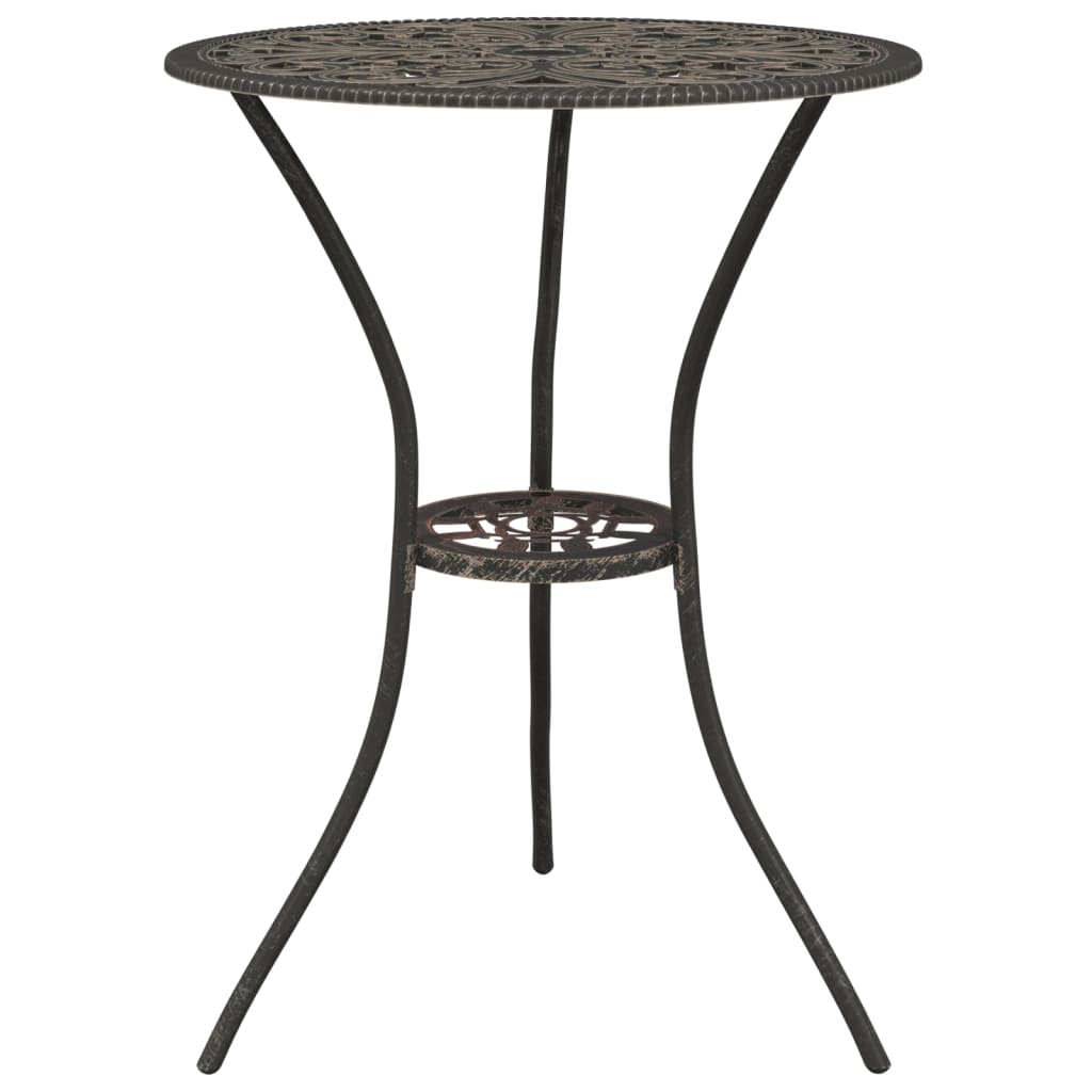 Bistrosett 3 deler støpt aluminium bronse