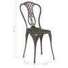 Bistrosett 3 deler støpt aluminium bronse