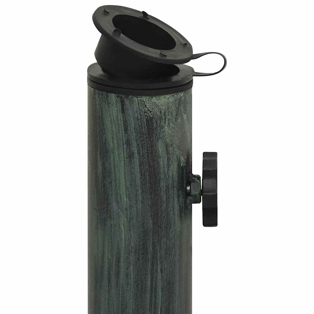 Parasollbase grønn 44x44x31 cm støpejern vidaXL