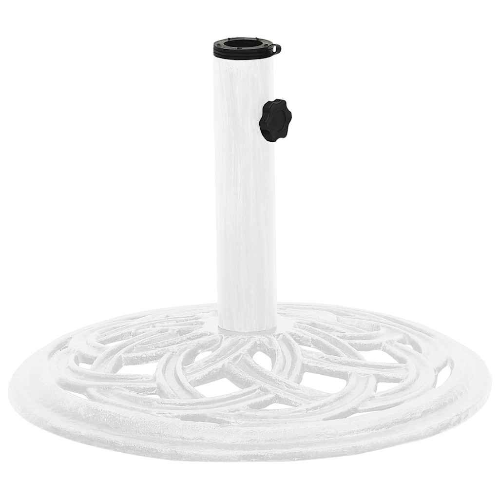 Parasollbase hvit 44x44x31 cm støpejern vidaXL
