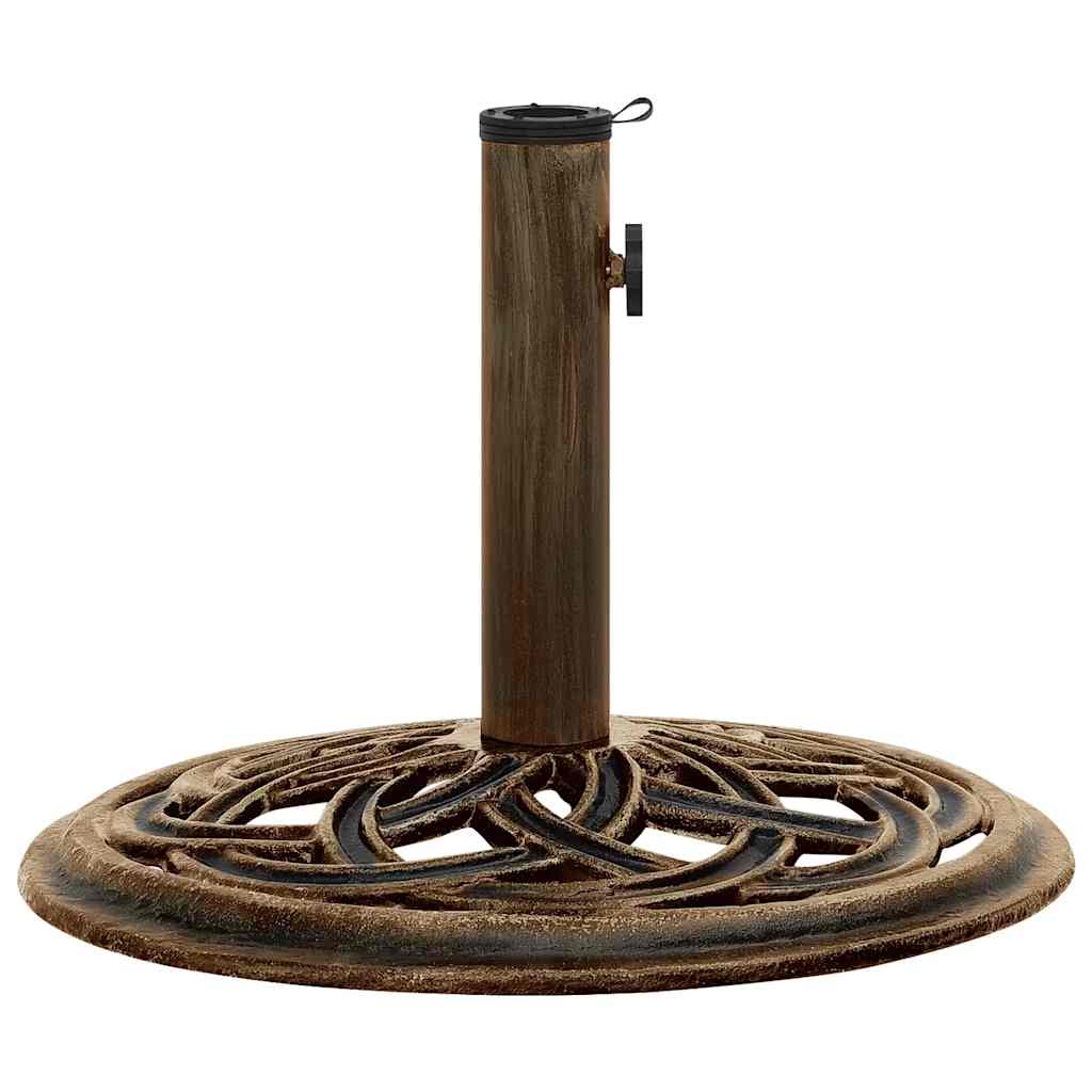 Parasollbase bronse 44x44x31 cm støpejern vidaXL