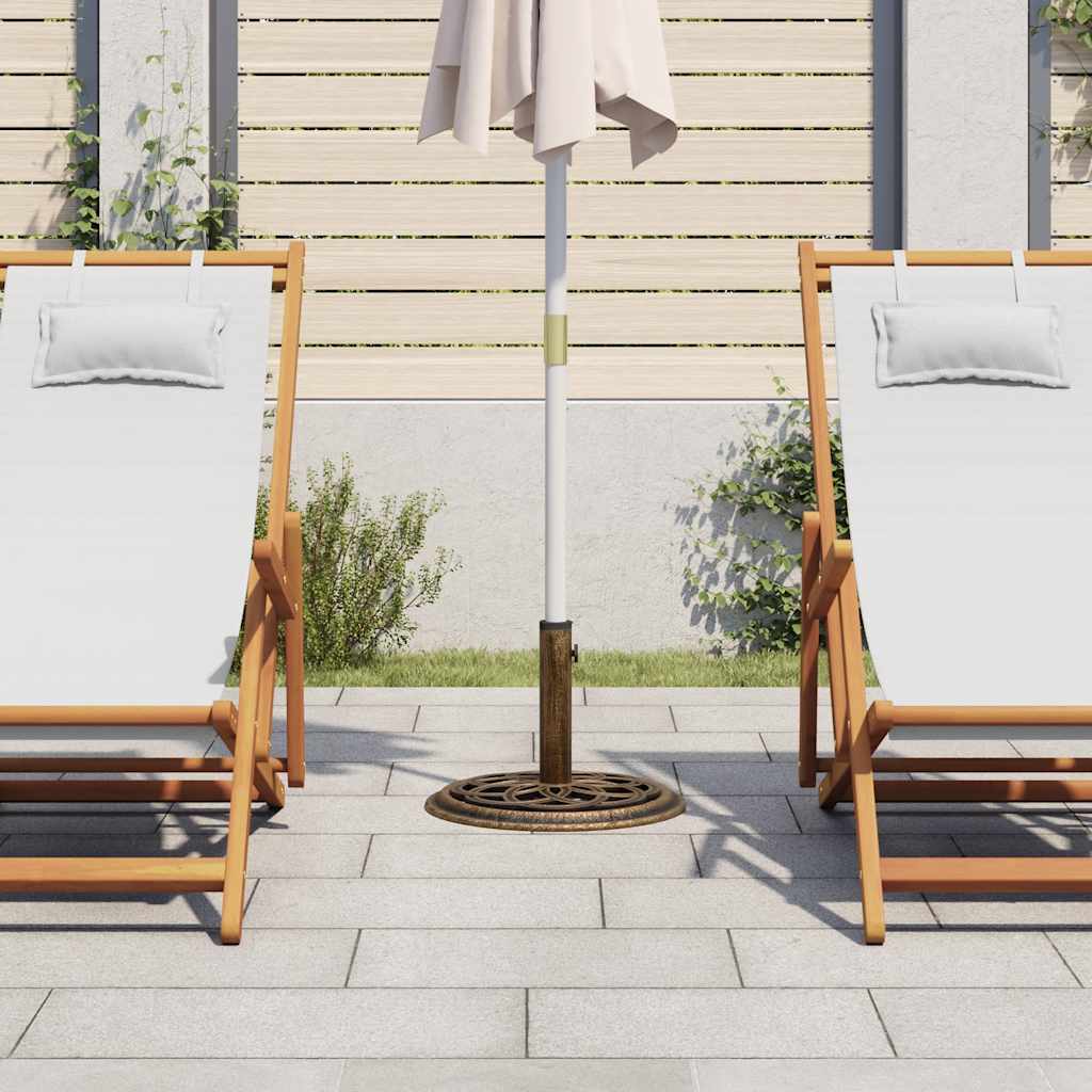 Parasollbase bronse 44x44x31 cm støpejern vidaXL