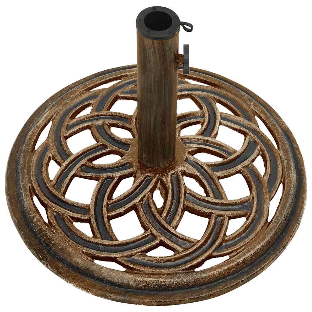 Parasollbase bronse 44x44x31 cm støpejern vidaXL