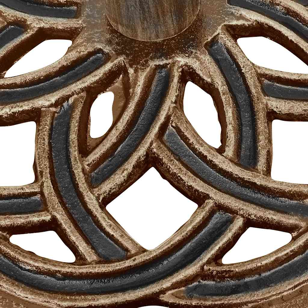 Parasollbase bronse 44x44x31 cm støpejern vidaXL
