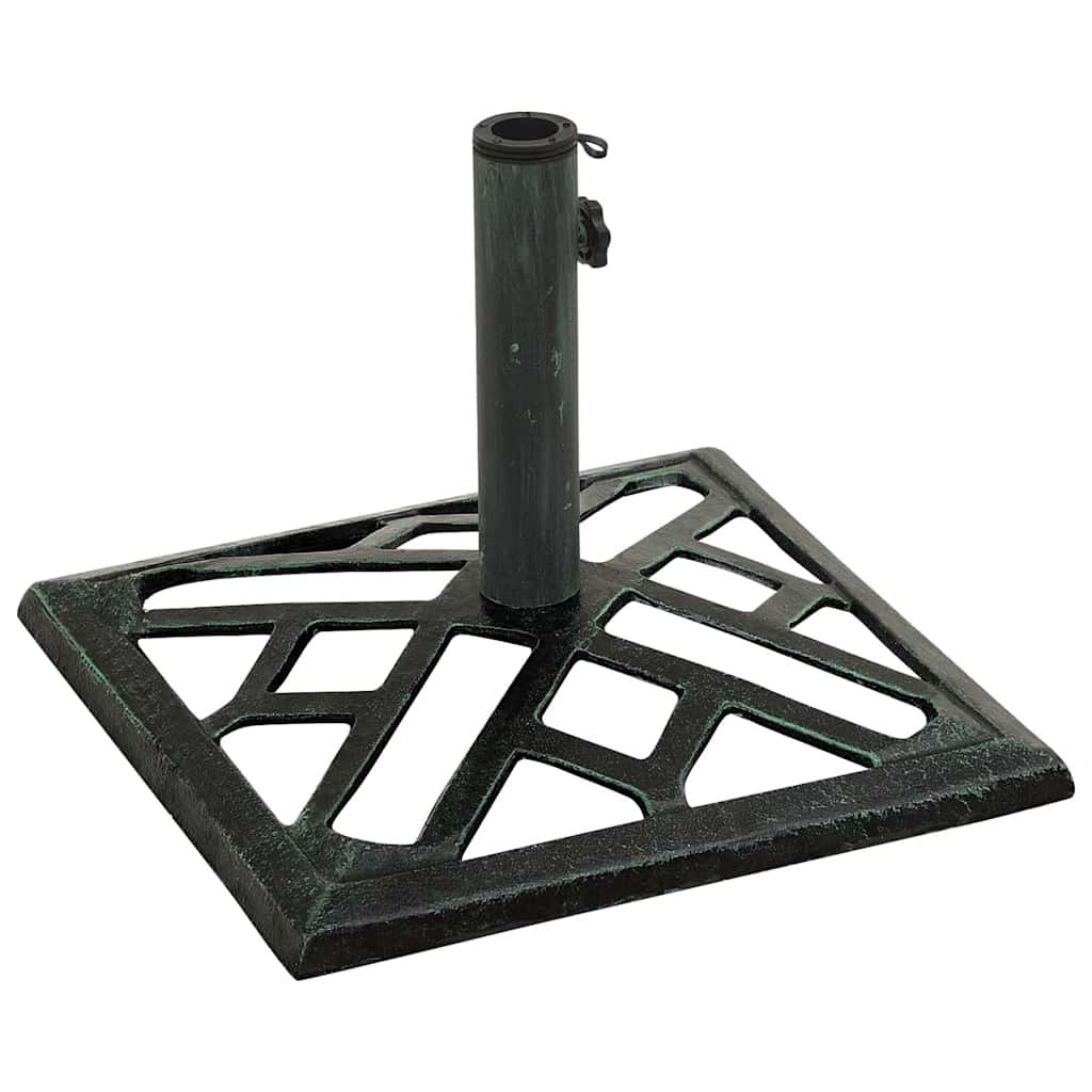 Parasollbase grønn 44x44x31 cm støpejern vidaXL