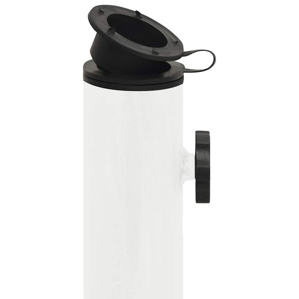 Parasollbase hvit 44x44x31 cm støpejern vidaXL