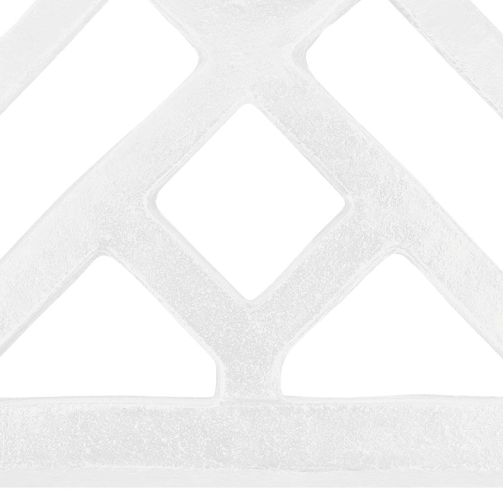 Parasollbase hvit 44x44x31 cm støpejern vidaXL