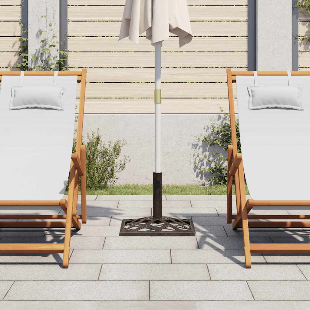 Parasollbase bronse 44x44x31 cm støpejern vidaXL