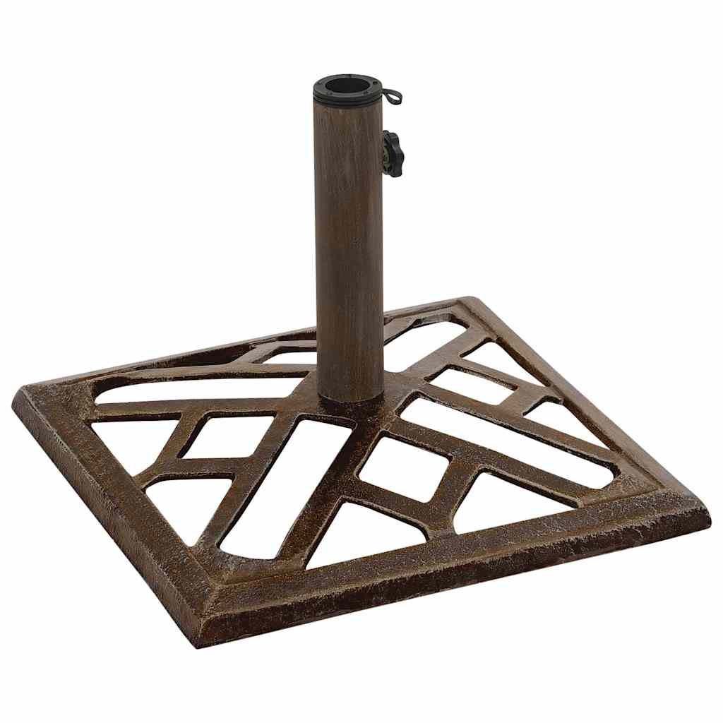 Parasollbase bronse 44x44x31 cm støpejern vidaXL