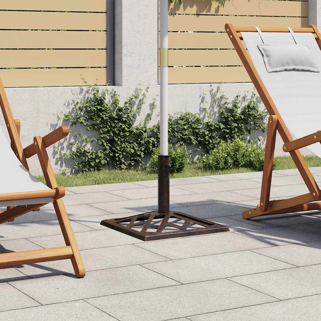 Parasollbase bronse 44x44x31 cm støpejern vidaXL
