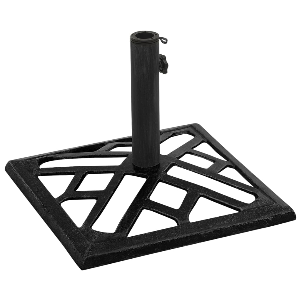 Parasollbase svart 44x44x31 cm støpejern vidaXL