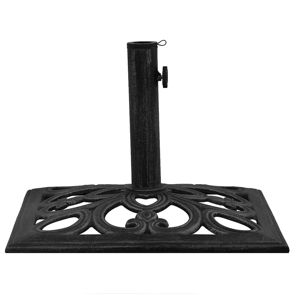 Parasollbase svart 47x47x33 cm støpejern vidaXL