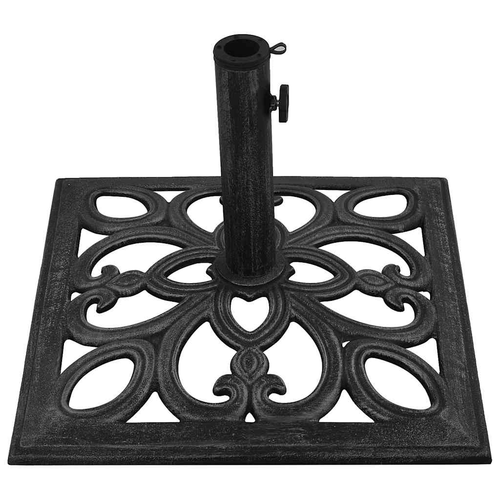 Parasollbase svart 47x47x33 cm støpejern vidaXL