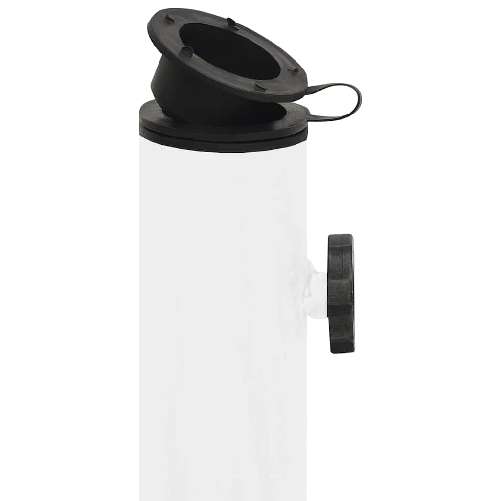 Parasollbase hvit 40x40x32 cm støpejern vidaXL