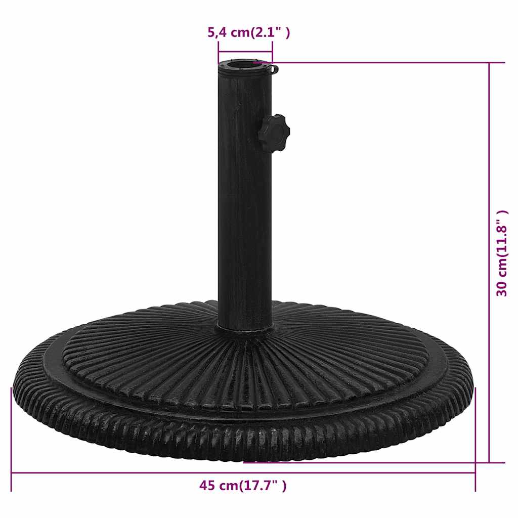 Parasollbase svart 45x45x30 cm støpejern vidaXL