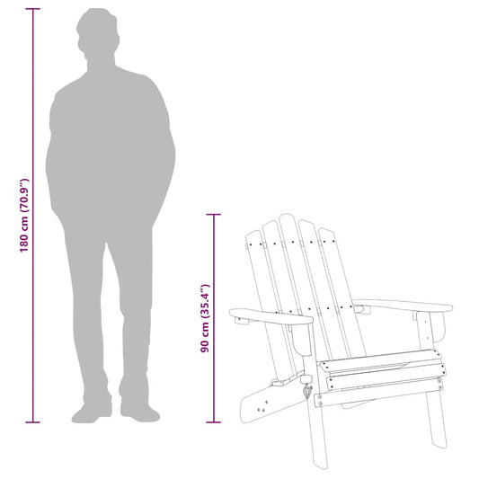 Adirondack-hagestol heltre akasie vidaXL