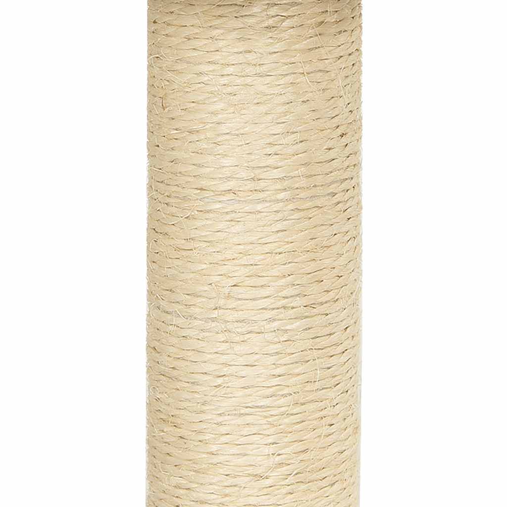 Kattetre med klorestolper i sisal lysegrå 155 cm