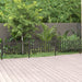 Stakittgjerde med stolper 3 stk WPC 614x80 cm