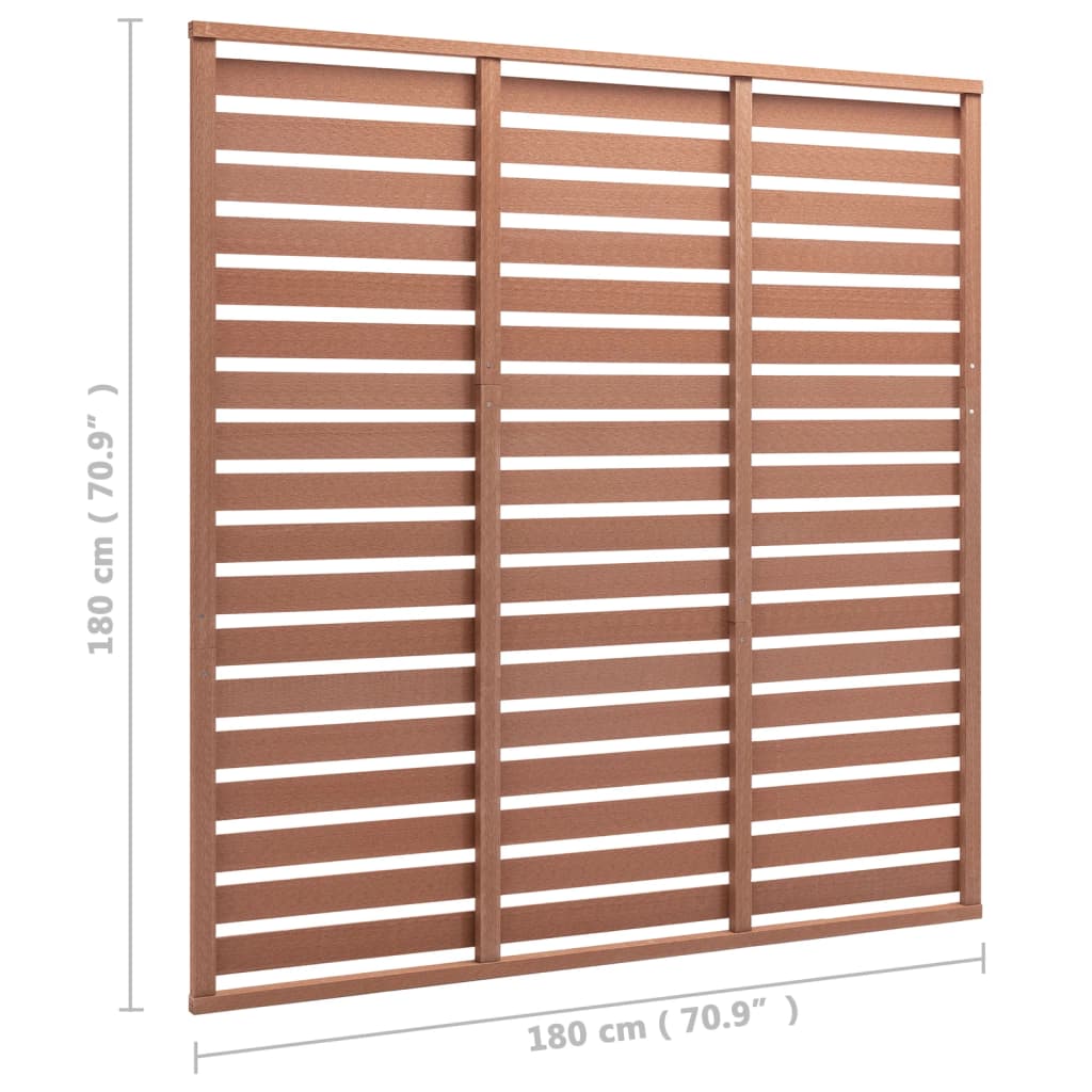 Gjerdepanel WPC 180x180 cm brun