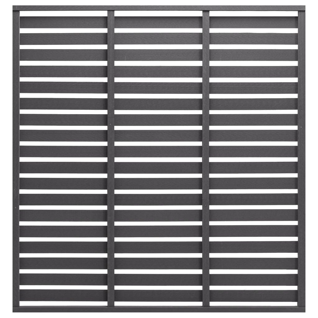 Gjerdepanel WPC 180x180 cm grå