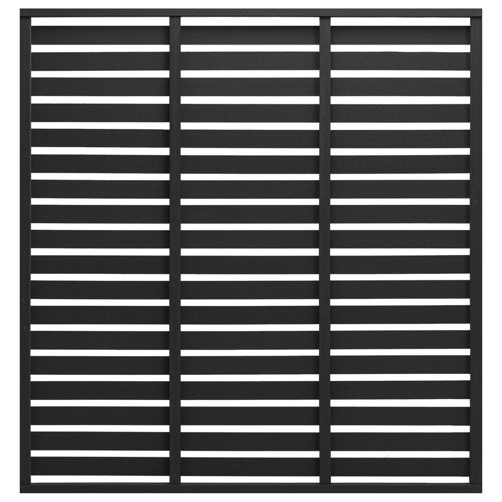 Gjerdepanel WPC 180x180 cm svart vidaXL