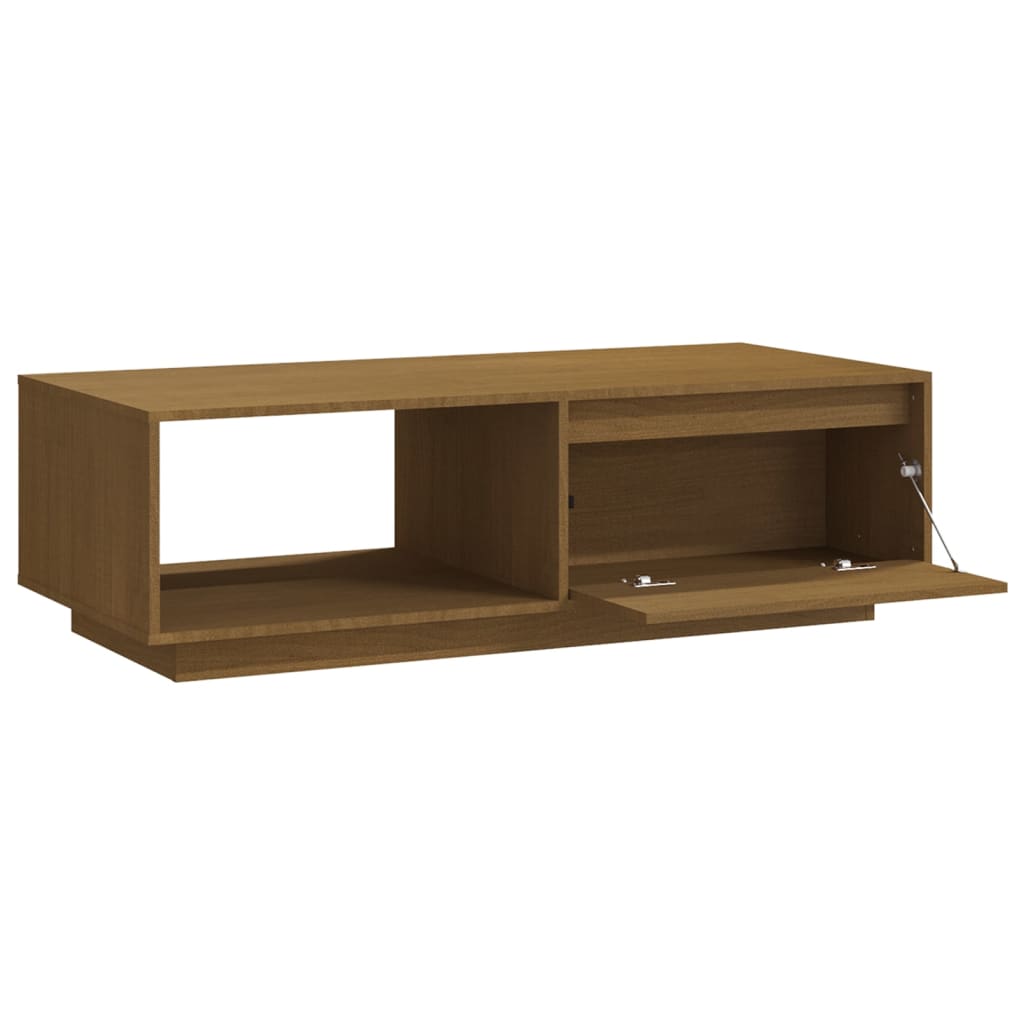 Salongbord 110x50x33,5 cm heltre furu honningbrun