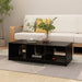 Salongbord 110x50x34 cm heltre furu svart