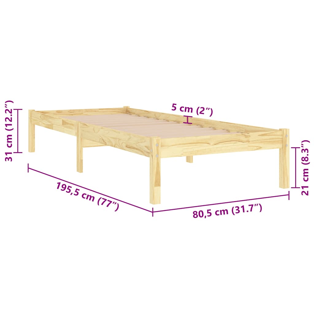 Sengeramme heltre 75x190 cm