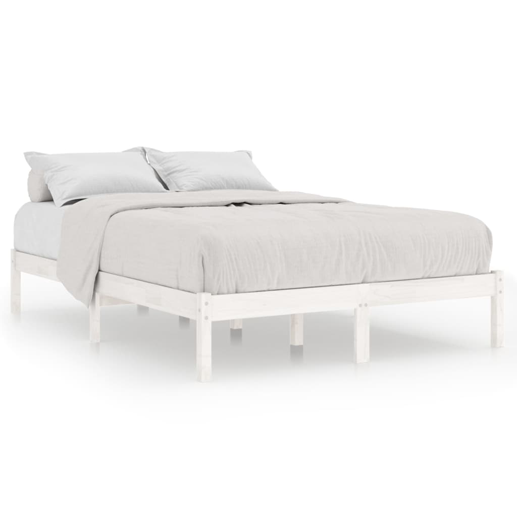 Sengeramme hvit heltre 135x190 cm Double