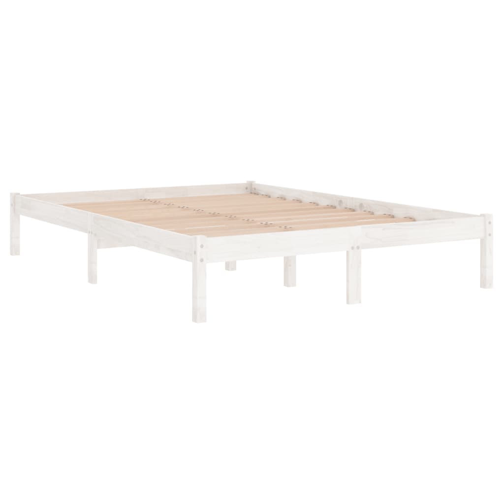 Sengeramme hvit heltre 135x190 cm Double