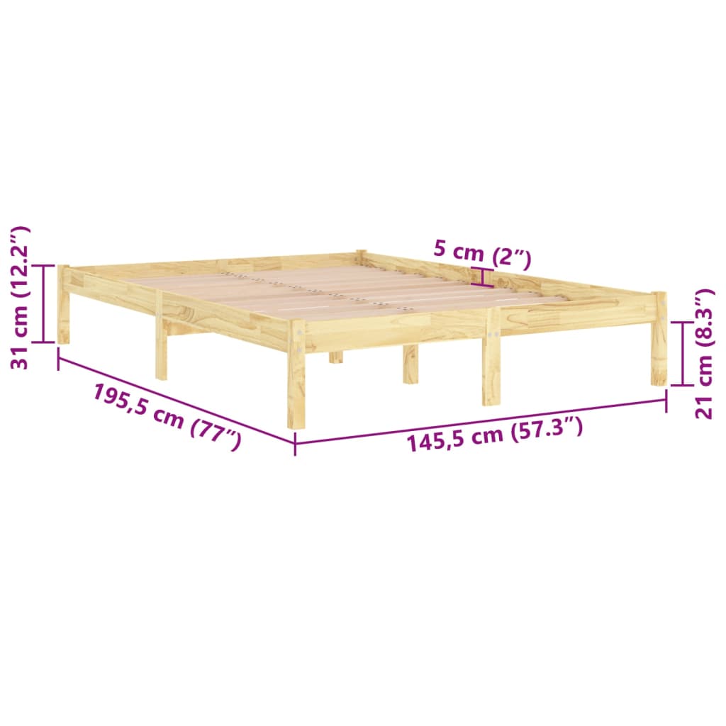Sengeramme heltre furu 140x190 cm