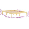 Sengeramme heltre furu 140x190 cm