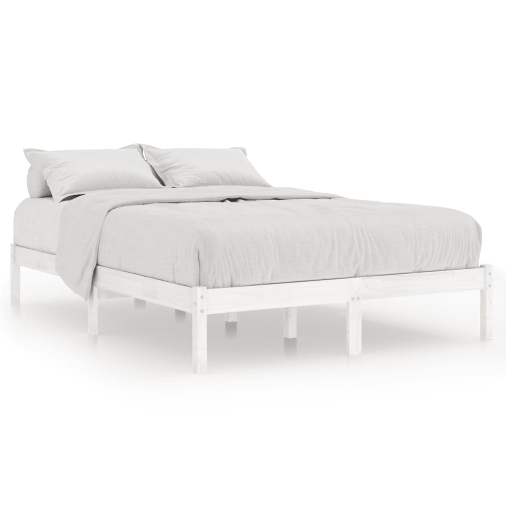 Sengeramme hvit heltre furu 140x190 cm
