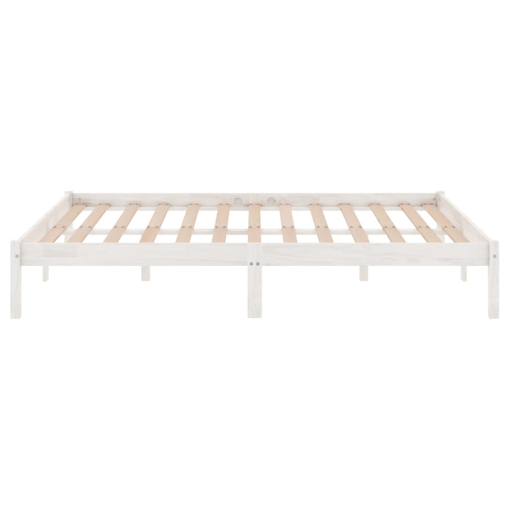 Sengeramme hvit heltre furu 140x190 cm
