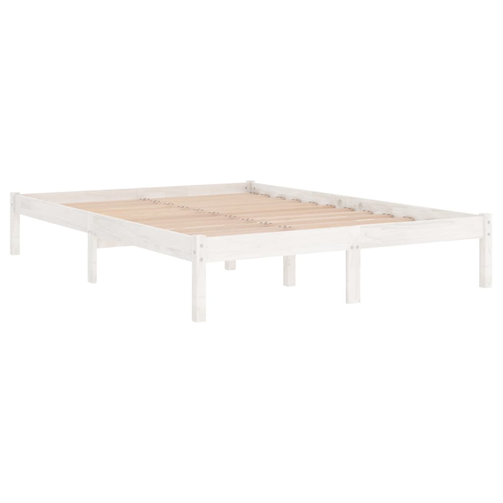 Sengeramme hvit heltre furu 120x200 cm