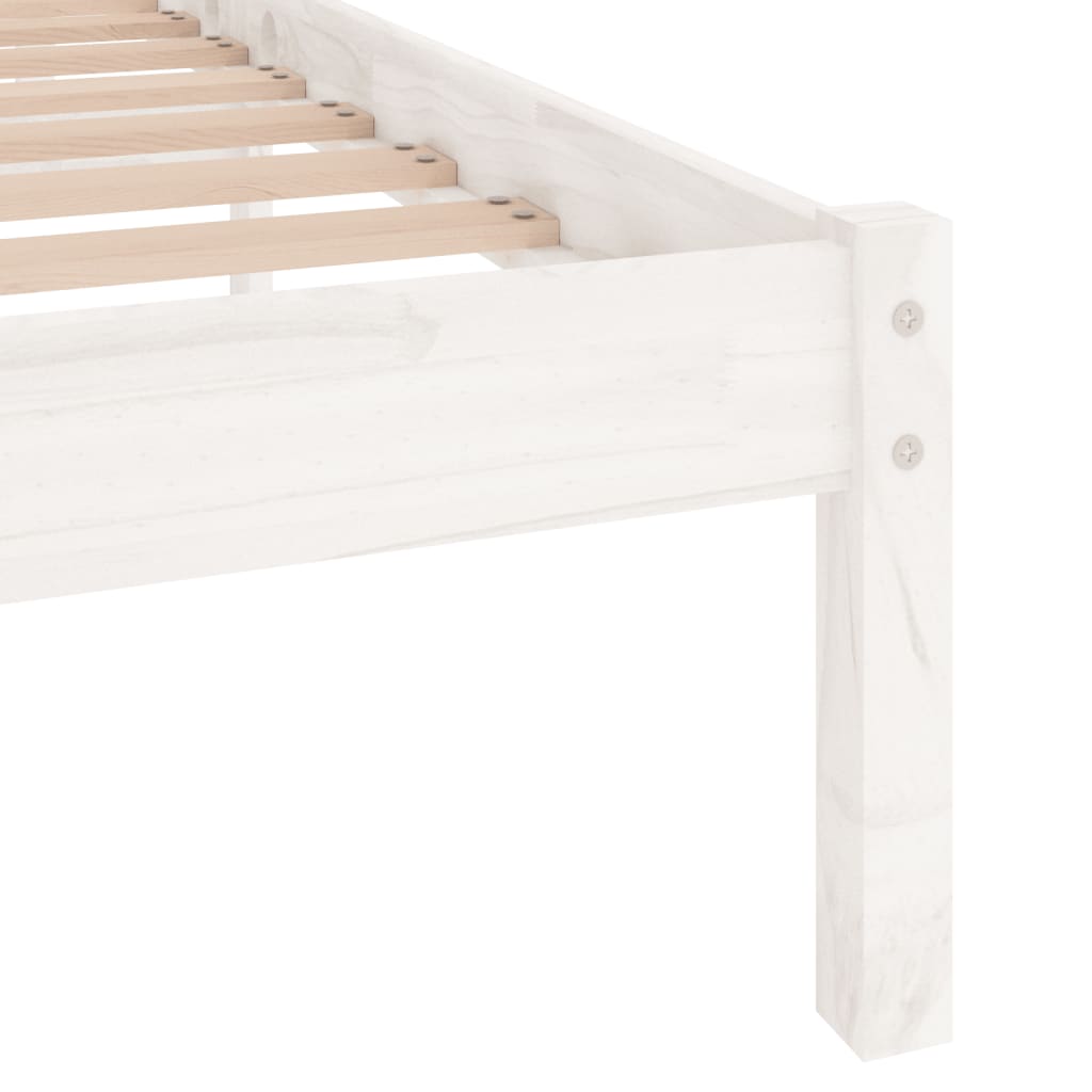 Sengeramme hvit heltre furu 120x200 cm