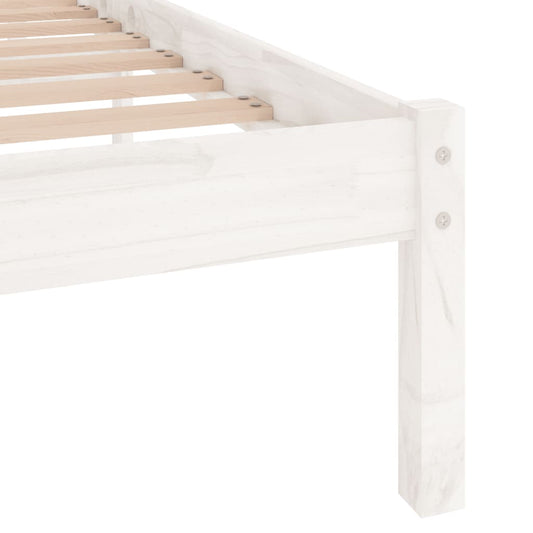 Sengeramme hvit heltre furu 120x200 cm