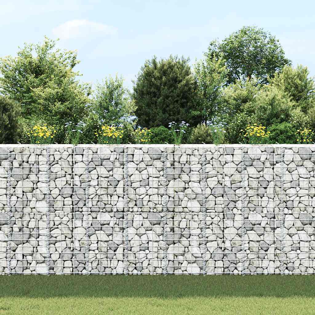 idaXL Gabion høybed 3 stk 30x30x100 cm jern vidaXL