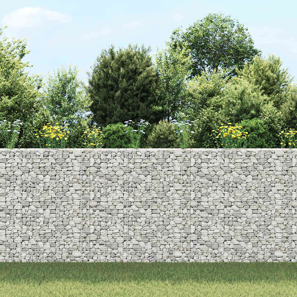 Gabion høybed 3 stk 30x30x150 cm jern vidaXL