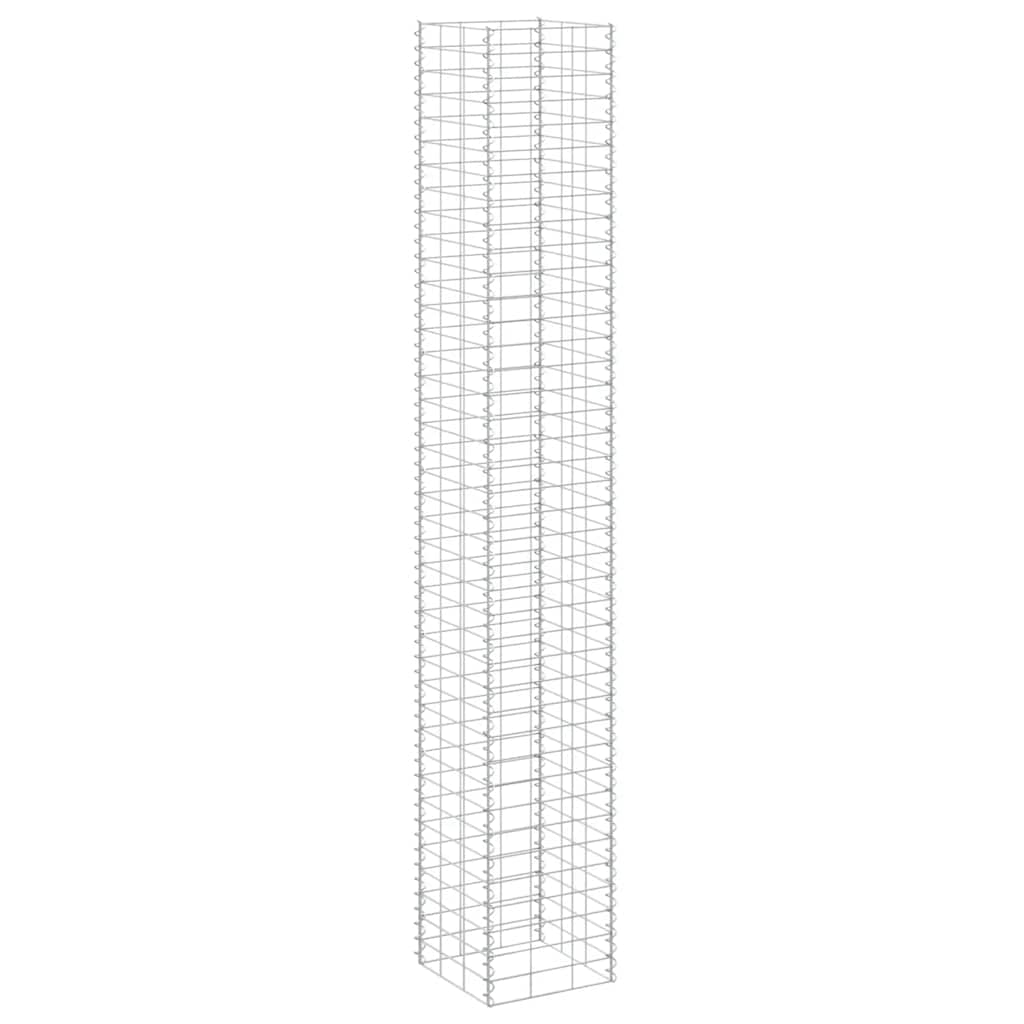 Gabion høybed 3 stk 30x30x200 cm jern vidaXL