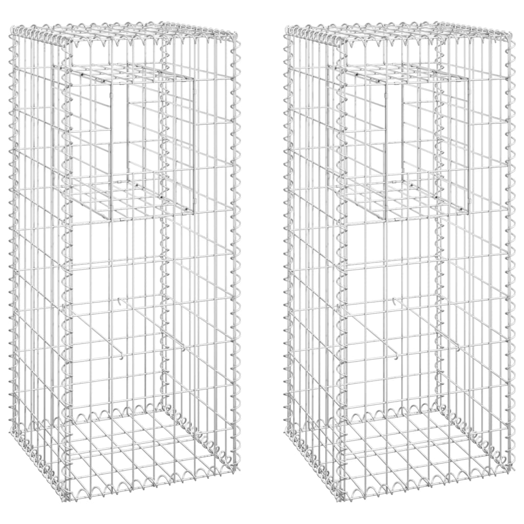 Gabionstolper 2 stk 40x40x100 cm jern