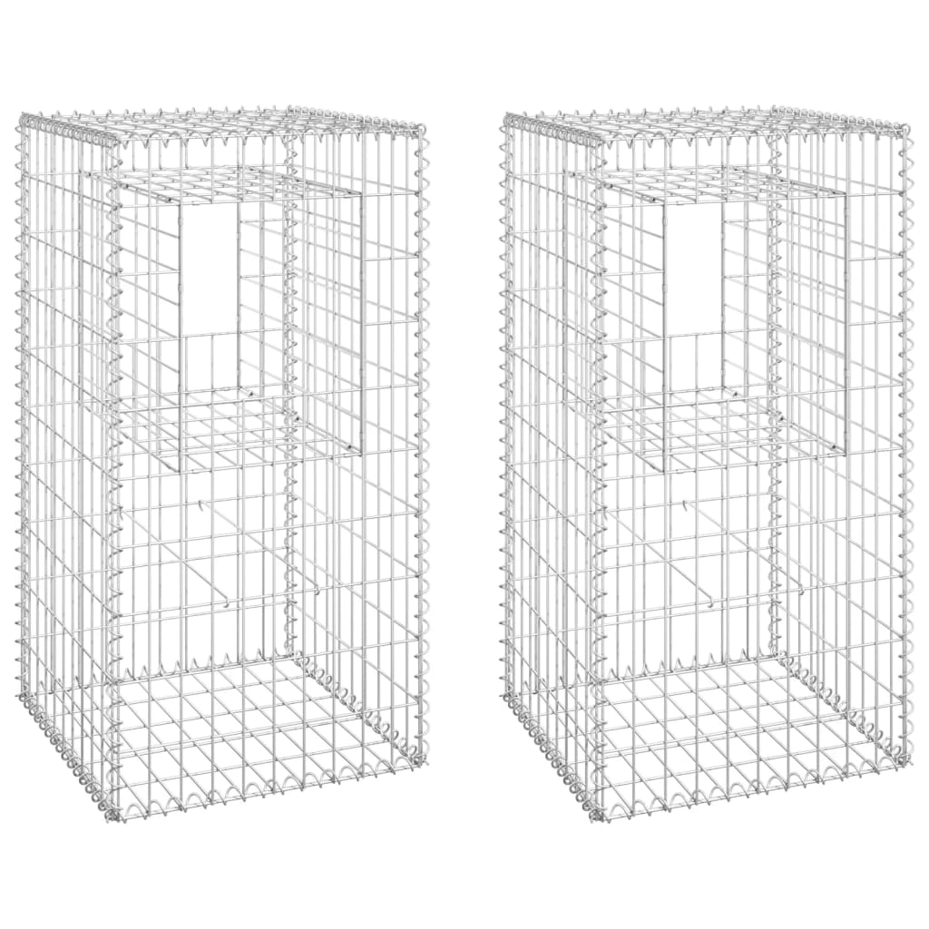 Gabionstolper 2 stk 50x50x100 cm jern