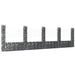 Gabionkurv u-formet med 5 stolper 500x20x150 cm jern vidaXL