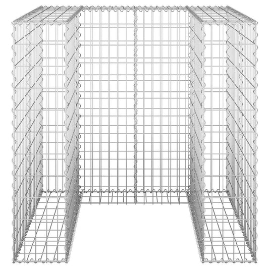 Gabion for søppeldunkskur galvanisert stål 110x100x110 cm