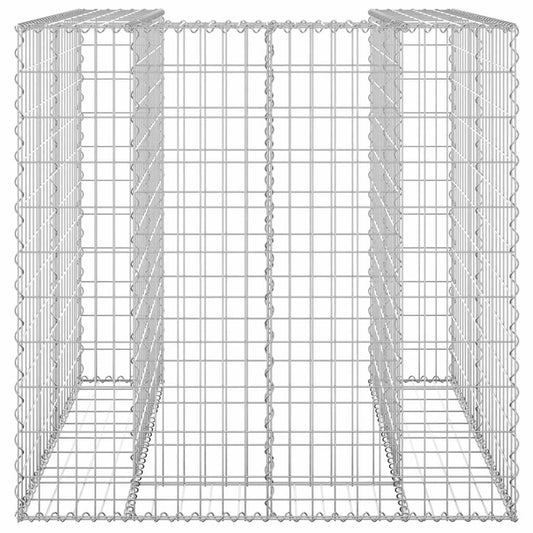Gabion for søppeldunkskur galvanisert stål 110x100x110 cm