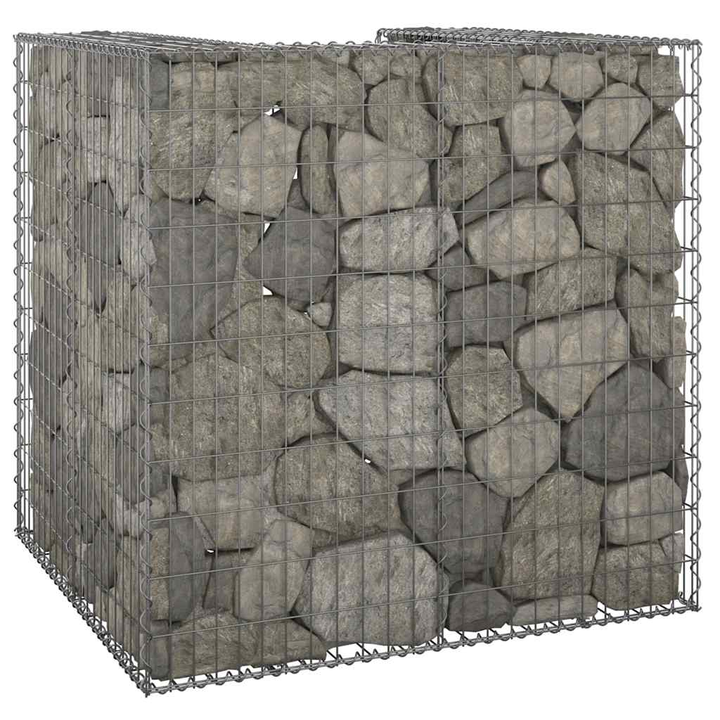 Gabion for søppeldunkskur galvanisert stål 110x100x110 cm