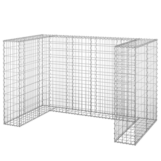 Gabion for søppeldunkskur galvanisert stål 180x100x110 cm