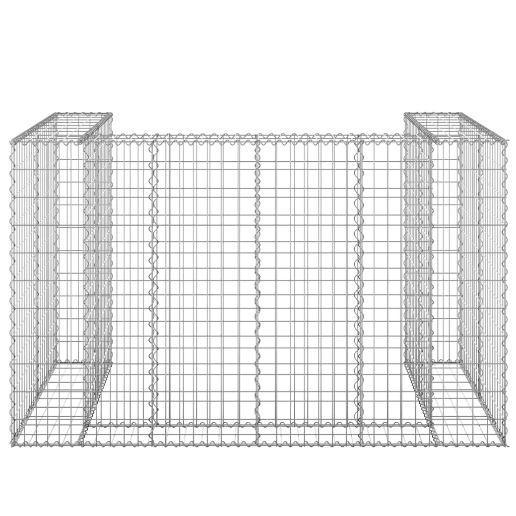 Gabion for søppeldunkskur galvanisert stål 180x100x110 cm