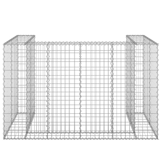 Gabion for søppeldunkskur galvanisert stål 180x100x110 cm